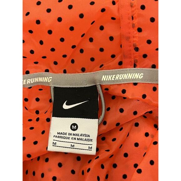 Nike Red & Black Polka dot Windbreaker, Rain Jacket, Women’s SZ Medium - Picture 7 of 9